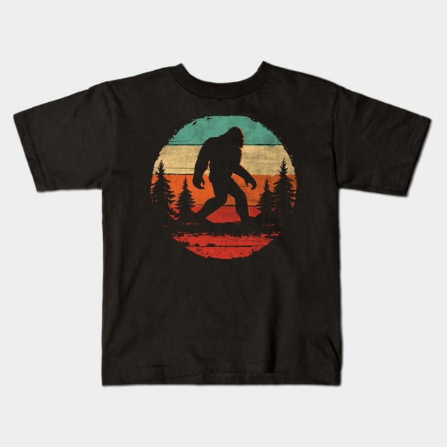 Vintage Bigfoot Gifts - Sasquatch I Believe gifts Kids T-Shirt by Dailygrind